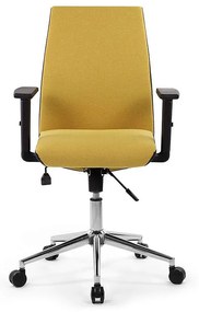 Καρέκλα εργασίας Finn Megapap υφασμάτινη χρώμα μουσταρδί 61x55x105-113εκ. - Ύφασμα - GP018-0013,2