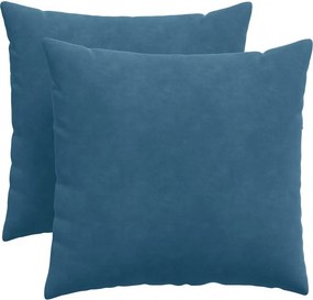 vidaXL Μαξιλάρι Καναπέ 2 τμχ. Βελούδο Μπλε 50 x 50 cm