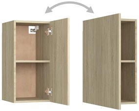 vidaXL Έπιπλα Τηλεόρασης 2 τεμ. Δρυς 30,5x30x60 εκ. από Επεξ. Ξύλο