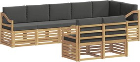 vidaXL Σειρά Καναπέ Εξωτερικού 8 pcs Άσπρο και Ανθρακί