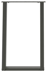 vidaXL Πόδια Τραπεζαρίας σε Σχήμα U 2 τεμ. Ανθρακί 60x(72-73) εκ. Ατσάλι