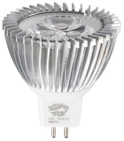 GloboStar® 76020 Σποτ LED GU5.3 MR16 3W 300lm 30° DC 12V IP20 Φ5 x Υ5.2cm Ψυχρό Λευκό 6000K - 2 Χρόνια Εγγύηση