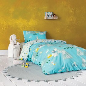 Παπλωματοθήκη Παιδική Schluffy (Σετ 2τμχ) Ciel Nima Single 160x240cm 100% Βαμβάκι