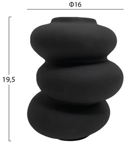 ΕΠΙΤΡΑΠΕΖΙΟ ΚΕΡΑΜΙΚΟ ΔΙΑΚΟΣΜΗΤΙΚΟ GLAΖΕ HM4628.02 ΜΑΥΡΟ ΜΑΤ Φ16x19,5Υεκ - 0413043 - HM4628.02