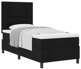 vidaXL Μαύρο Κρεβάτι με Σπαστή Βάση 100x200 εκ Ύφασμα