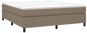 Κρεβάτι Boxspring με Στρώμα Taupe 180x200 εκ. Υφασμάτινο - Μπεζ-Γκρι