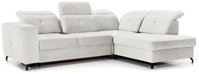 Γωνιακός καναπές Κρεβάτι BELAVIO L, με αποθηκευτικό χώρο, λευκό 272x107x207cm-Δεξιά γωνία-BOG2444