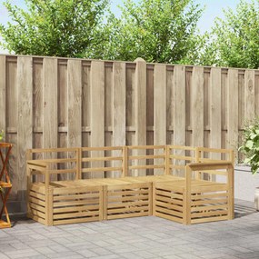 vidaXL Σετ Καναπέ 4 pcs Λευκό 187,5 x 128,5 x 73 εκ
