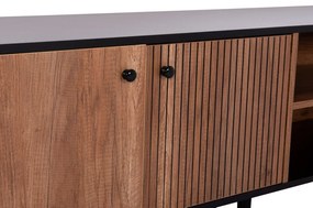 ΕΠΙΠΛΟ ΤΗΛΕΟΡΑΣΗΣ KRUDEN HM9447.11 ΜΕΛΑΜΙΝΗ ΣΕ ΜΑΥΡΟ-ΦΥΣΙΚΟ 180x40x51Υεκ.
