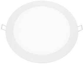 Panel Led Χωνευτό Plato1830RW 18W 3000K 1400lm White Aca Round Αλουμίνιο