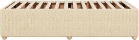 vidaXL Πλαίσιο κρεβατιού χωρίς στρώμα Κρέμα 80x200 cm Ύφασμα