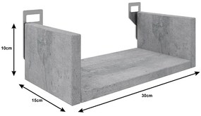 Ραφιέρα τοίχου Derva pakoworld σε oak απόχρωση 30x15x10cm