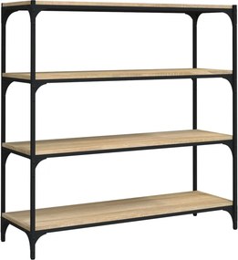 vidaXL Βιβλιοθήκη Sonoma Δρυς 100x33x100 εκ. Επεξεργ. Ξύλο &amp; Ατσάλι