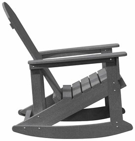 vidaXL Καρέκλες Ροκάντας Adirondack 2 pcs Ανοιχτό γκρι HDPE