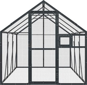 vidaXL Κλουβί Ανθρακί 1,79 x 3 x 1,85 μ. από Αλουμίνιο