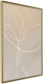 Αφίσα - White Tulip - 40x60 - Χρυσό - Χωρίς πασπαρτού