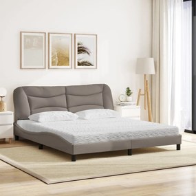 vidaXL Κρεβάτι Taupe 180x200 εκ. Υφασμάτινο