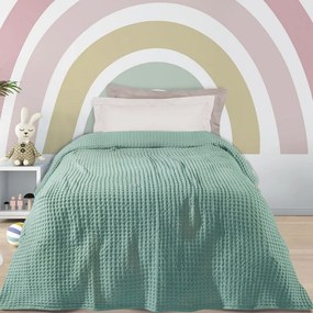 Κουβέρτα Παιδική Πικέ 1204 Mint Das Home Μονό 160x220cm 100% Βαμβάκι