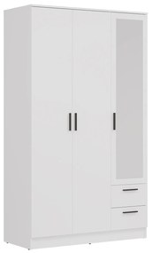 Ντουλάπα Orlando 222, Άσπρο, 205x120x52cm, 106 kg, Πόρτες ντουλάπας: Με μεντεσέδες | Epipla1.gr