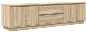 vidaXL Έπιπλο Τηλεόρασης με LED Sonoma Δρυς 193,5x41x50 εκ.