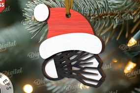 Σετ των 3 Intra απο ξύλο plywood 3mm-4mm πάχος Μπάντμιντον Αθλητικό Χριστουγεννιάτικο Στολίδι Δίασταση 8x8 cm INTRAFABR-110767754