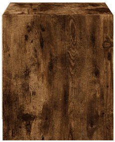 vidaXL Κομοδίνο Καπν. Δρυς 35 x 37 x 42 εκ. με Γυάλινη Πόρτα