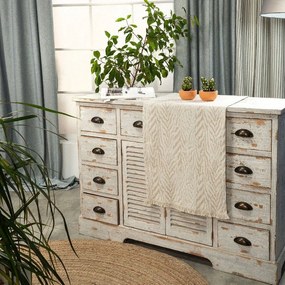 Τραβέρσα Vicenza 01 Ecru Teoran 45X180 Cotton-Polyester
