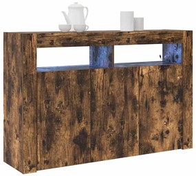 vidaXL Πλαϊνό γραφείο Καπνιστή δρυς 116 x 30 x 75 εκ.