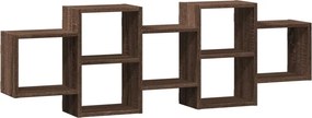 vidaXL Ραφιέρα Τοίχου Καφέ Δρυς 129x18x42 εκ. από Επεξεργασμένο Ξύλο