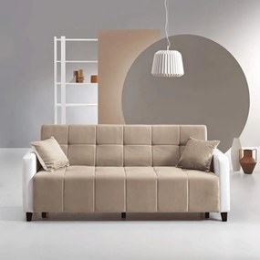Καναπές-Κρεβάτι Τριθέσιος Paradise PARADISE/3B.CO-NOCC 213x80x85cm White-Beige Ikone Casa