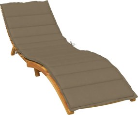 vidaXL Μαξιλάρι Ξαπλώστρας Taupe Μελανζέ 200x60x4 εκ. Ύφασμα