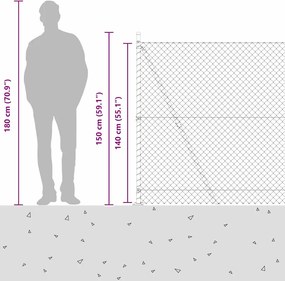 vidaXL Συρματόπλεγμα με Σκυρόδεμα 10 x 1,4 μ. (Π x Υ)