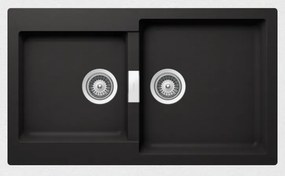 Schock Manhattan 30290 - Νεροχύτης Κουζίνας Γρανίτη 86x50 - Nero