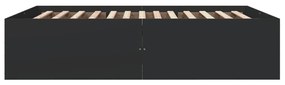 vidaXL Πλαίσιο Κρεβατιού Μαύρο 160 x 200 εκ. από Επεξεργασμένο Ξύλο