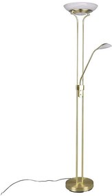 Φωτιστικό Δαπέδου Orson R40073508 1x27W & 1x4,5W Led Φ32cm 108cm Brass Mat RL Lighting Μέταλλο,Γυαλί