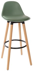 Σκαμπό Μπαρ Με Πλάτη (39.5x43x91.5) A-S Maxon Khaki 157165C