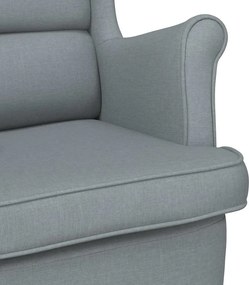 vidaXL πολυθρόνα ανοιχτό γκρι 74x84x100 cm ύφασμα