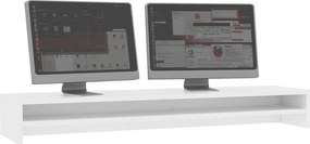 vidaXL Βάση Οθονών Λευκή 100 x 24 x 13 εκ. από Επεξ. Ξύλο
