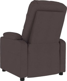 vidaXL Πολυθρόνα Μασάζ Σκούρο Καφέ Υφασμάτινη