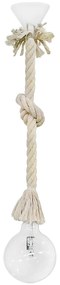 Φωτιστικό Οροφής Μονόφωτο Heronia Macrame 31-1077 Rope/White
