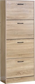 Παπουτσοθήκη Brantley δρυς μοριοσανίδα 60x24x150εκ