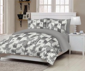 Σετ Σεντόνια Βαμβακερά Υπέρδιπλα 240x270εκ. Tangram Grey 24home