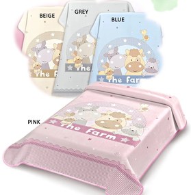 Κουβέρτα Βελουτέ Κούνιας (110x140) Belpla 664 Γκρι