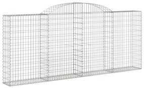 vidaXL Συρματοκιβώτιο Τοξωτό 300x30x120/140εκ. από Γαλβανισμένο Χάλυβα