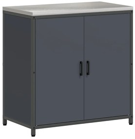 vidaXL Σετ Αποθήκευσης Κουζίνας 2 pcs Ανθρακί 150 x 50 x 92 εκ.