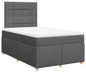 ΚΡΕΒΑΤΙ BOXSPRING ΜΕ ΣΤΡΩΜΑ ΣΚΟΥΡΟ ΓΚΡΙ 120X200 ΕΚ. ΥΦΑΣΜΑΤΙΝΟ 3291248