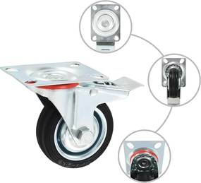 vidaXL Ρόδες Περιστρεφόμενες 4 τεμ. 75 χιλ.