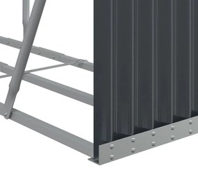 vidaXL Ξυλοθήκη Ανθρακί 180x45x100 εκ. από Γαλβανισμένο Ατσάλι
