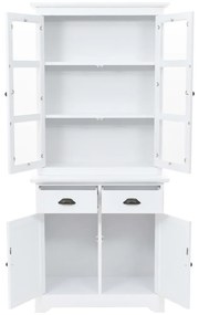vidaXL Βιτρίνα Σαλονιού με 4 Πόρτες 80x40x180 εκ. MDF και Ξύλο Πεύκου