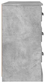 Μπουφές Γκρι Σκυροδέματος 104,5x35,5x67,5 εκ Επεξεργασμένο Ξύλο - Γκρι